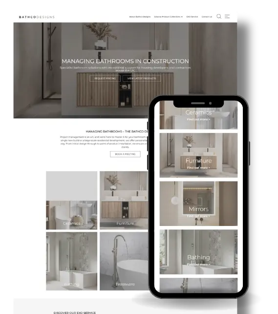 Bathco Designs website build