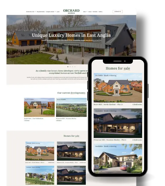Orchard homes website build