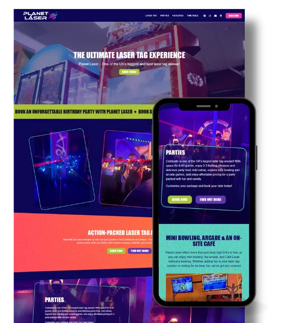 Planet Laser website build