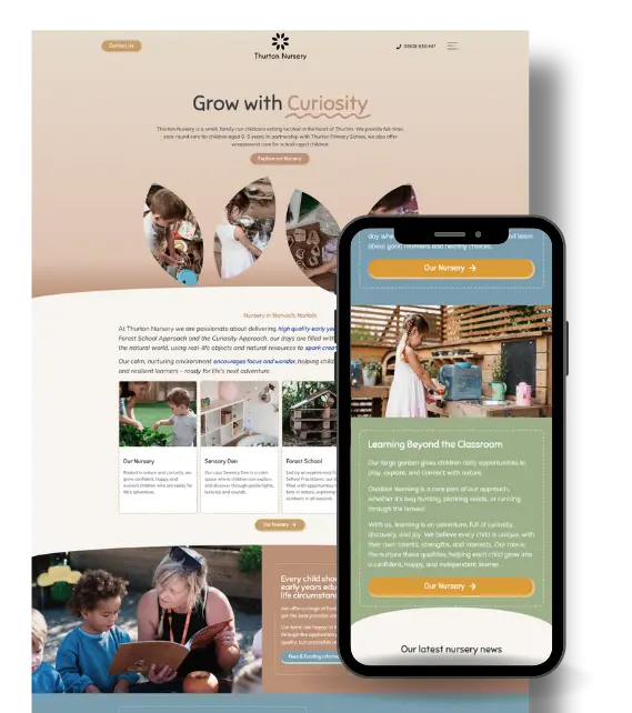 Thurton Nursery website build